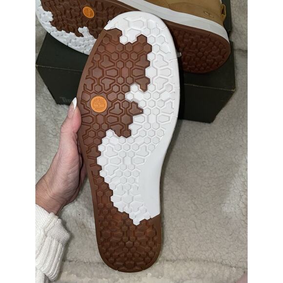 Mens Timberland DAVIS SQUARE Warm Fur Lined Chukka Sz 13 A2G6G Wheat Nubuck